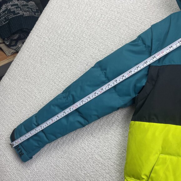 DC Downhill Boy XL (Men ~ S) DownInsulated Snowboard Puffer Jacket Blue / Green - Picture 10 of 16